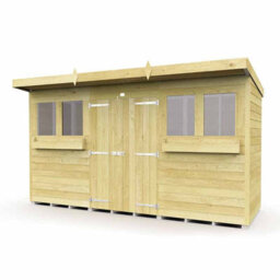 Buttercup Farm 12 X 4 Feet Pent Summer Shed - Wood - L118 X W358 X H201 Cm - thumbnail 1