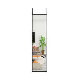 Living And Home Black Rectangle Full Length Mirror Wall Mounted Or Over The Door Floor Mirror Framed Mirror 37 X 147 Cm - thumbnail 1