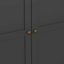 Wyld Haus Osaka Farmhouse Dark Grey 2-Door Matt Wooden Wardrobe - thumbnail 9