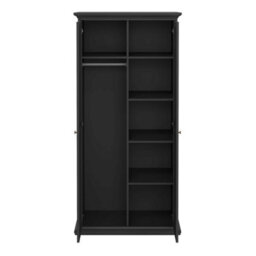 Wyld Haus Osaka Farmhouse Dark Grey 2-Door Matt Wooden Wardrobe - thumbnail 7