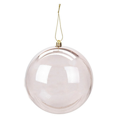 Christmas Bauble Decoration Hanging Tree Ornament X 1 12Cm Rose Gold - image 1