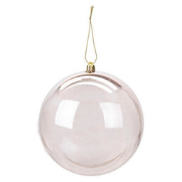 Christmas Bauble Decoration Hanging Tree Ornament X 1 12Cm Rose Gold - thumbnail 1