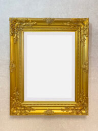 Downton Interiors Antique Gold Wood Frame Wall Mirror 53Cm - thumbnail 2