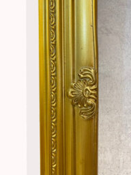 Downton Interiors Antique Gold Wood Frame Wall Mirror 53Cm - thumbnail 4