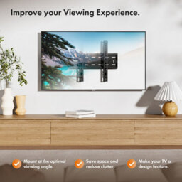 "Vonhaus Flush Tv Bracket For 15-42"" Screens, Ultra-Slim Wall Mount W/spirit Level, 40Kg Capacity, Max Vesa: 300X200M" - thumbnail 6