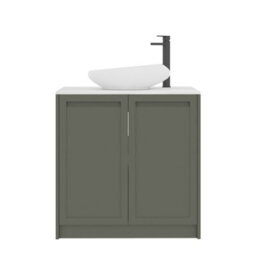 Royal Bathrooms Royal Bathroom Elmore 800mm Matt Green Freestanding Countertop Bathroom Vanity Unit 2 Door With Nova Basin - thumbnail 7