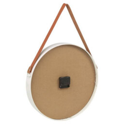 Urbn-Living Wall Clock 38Cm Leather Strap Silent Quartz Battery Powered Metal Frame - thumbnail 6