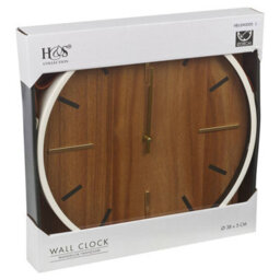 Urbn-Living Wall Clock 38Cm Leather Strap Silent Quartz Battery Powered Metal Frame - thumbnail 5