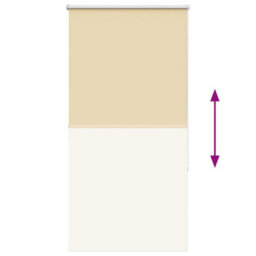 Berkfield Roller Blind Blackout Beige 80X175 Cm Fabric Width 75.7 Cm Polyester - thumbnail 9