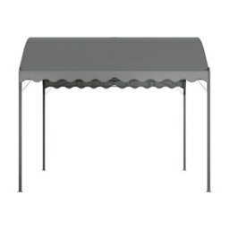 Living And Home Dark Grey Canopy Outdoor Arched Pergola Shelter Sunshade Awning With Metal Frame 3X3M - thumbnail 4