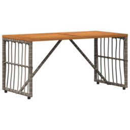 Walplus Outdoor Table Grey 80 X 40 X 40 Cm Steel And Poly Rattan - thumbnail 2