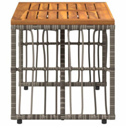 Walplus Outdoor Table Grey 80 X 40 X 40 Cm Steel And Poly Rattan - thumbnail 6