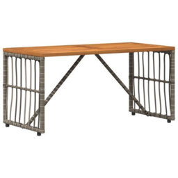 Walplus Outdoor Table Grey 80 X 40 X 40 Cm Steel And Poly Rattan - thumbnail 7
