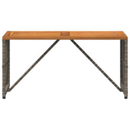 Walplus Outdoor Table Grey 80 X 40 X 40 Cm Steel And Poly Rattan - thumbnail 5