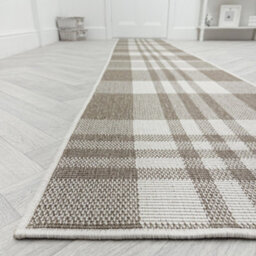 Chequered Indoor/outdoor Hallway Runner Rug - Durable, Reversible & Hardwearing Carpet For Home Or Garden - thumbnail 9