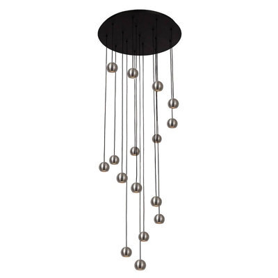 Lucide Montana Led 16 Light Cluster Ceiling Pendant Light With Remote Control Grey - image 1