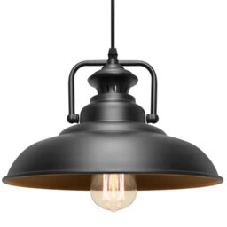 Long Life Lamps Company Retro Industrial Vintage Ceiling Pendant Light Black Metal Lamp Shade M0076 - thumbnail 1