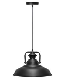 Long Life Lamps Company Retro Industrial Vintage Ceiling Pendant Light Black Metal Lamp Shade M0076 - thumbnail 4