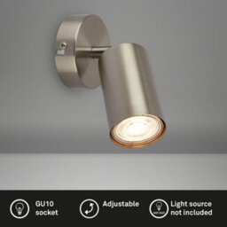Briloner Gu10 Wall Lamp Matt Nickel Adjustable Spot Light - thumbnail 2