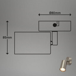 Briloner Gu10 Wall Lamp Matt Nickel Adjustable Spot Light - thumbnail 7