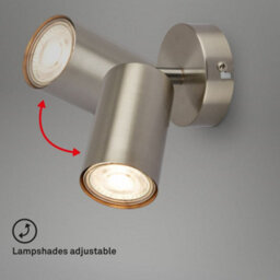 Briloner Gu10 Wall Lamp Matt Nickel Adjustable Spot Light - thumbnail 4