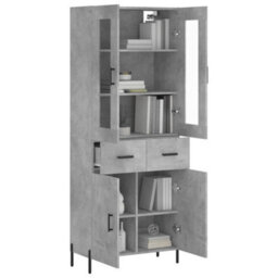 Berkfield Highboard Concrete Grey 69.5X34X180 Cm Engineered Wood - thumbnail 3