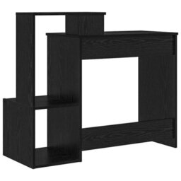 Berkfield Stylish Black Oak Computer Desk Black Oak Engineered Wood, Mdf Medium - thumbnail 8