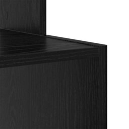 Berkfield Stylish Black Oak Computer Desk Black Oak Engineered Wood, Mdf Medium - thumbnail 9