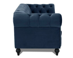 Home Detail Mayfair Velvet Fabric 3 Seater Sofa, Midnight Blue - thumbnail 7