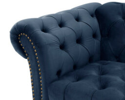 Home Detail Mayfair Velvet Fabric 3 Seater Sofa, Midnight Blue - thumbnail 5