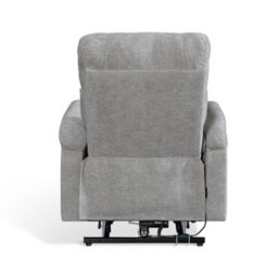 Grey Electric Lift Recliner Chair Chenille Fabric Handset Control Riser Function - thumbnail 7