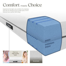 Tectake 2-In-1 Mattress Sky - 2 Firmness Levels, 3D Mesh Surface - 100 X 200 Cm - thumbnail 3