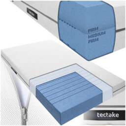 Tectake 2-In-1 Mattress Sky - 2 Firmness Levels, 3D Mesh Surface - 100 X 200 Cm - thumbnail 1