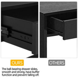 Yaheetech Black Modern Console Table With 2 Open Shelves - thumbnail 5