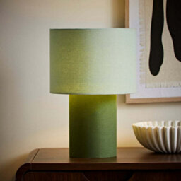 Valuelights Bobby Green Colour Clash Duo Fabric Table Lamp - thumbnail 1