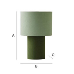Valuelights Bobby Green Colour Clash Duo Fabric Table Lamp - thumbnail 7