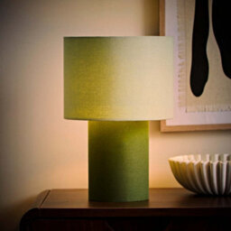 Valuelights Bobby Green Colour Clash Duo Fabric Table Lamp - thumbnail 2