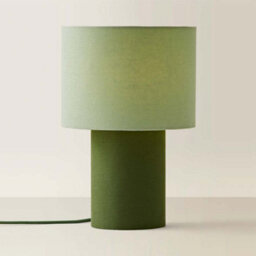 Valuelights Bobby Green Colour Clash Duo Fabric Table Lamp - thumbnail 3
