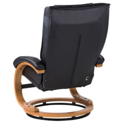 Beliani Massage Chair Majestic With Footstool Faux Leather Black - thumbnail 7