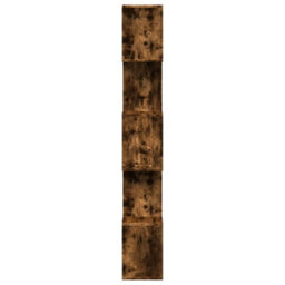 Berkfield Room Divider Bookcase 5-Tier Smoked Oak 70X24X161 Cm Engineered Wood - thumbnail 6