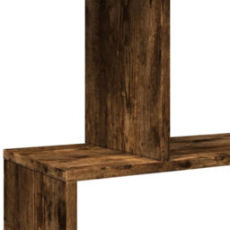Berkfield Room Divider Bookcase 5-Tier Smoked Oak 70X24X161 Cm Engineered Wood - thumbnail 9