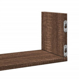 Walplus Wall Shelves 3 Pcs Brown Oak 58X18X18 Cm Engineered Wood - thumbnail 8