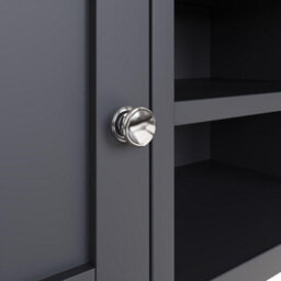 Fwstyle Taberno 2 Door Graphite Blue & Oak Ready Assembled Tv Unit Media Stand (H) 44 (W) 110 (D) 35Cm - thumbnail 5