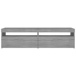 Berkfield Modern Tv Cabinet With Led Lights 2 Pcs Grey Sonoma 75X35X40 Cm - thumbnail 7