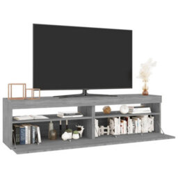 Berkfield Modern Tv Cabinet With Led Lights 2 Pcs Grey Sonoma 75X35X40 Cm - thumbnail 6