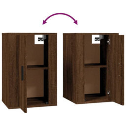 Walplus Wall Mounted Tv Cabinets 2 Pcs Brown Oak 40X34.5X60 Cm - thumbnail 9