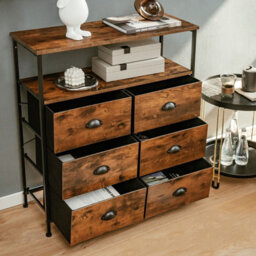 Gainoom 6 Drawers Dresser Organizer 2-Tier Fabric Storage Organizer Chest Of Drawers - thumbnail 3