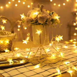 10M 80 Led Warm White Star String Lights Usb Fairy Garland For Outdoor Indoor Decor - thumbnail 4