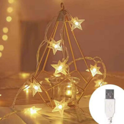10M 80 Led Warm White Star String Lights Usb Fairy Garland For Outdoor Indoor Decor - thumbnail 1