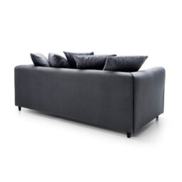Abakus Direct Chicago Velvet 3 Seater Sofa In Dark Grey - thumbnail 3